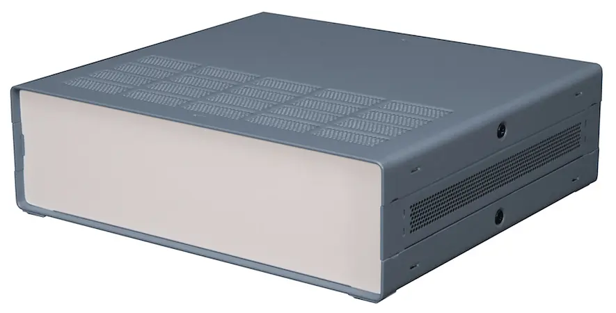 Produktfoto 1 von RS PRO SA; Gehäuse; Aluminium-Strangpressprofil; Grau IP30 Breite 305 mm Höhe 87 mm Länge 279 mm