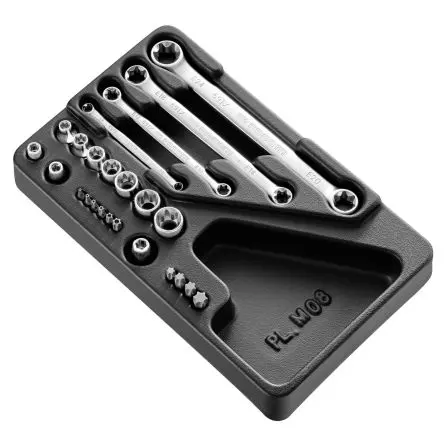 Produktfoto 1 von Facom Steckschlüsselsatz 1/2 in Vierkant Standard JTX. E8, E10, E12, E14, E16, Torx STX. E18, E20, Torx 59TX. E6xE8,