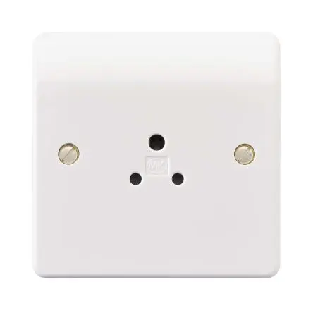 Produktfoto 1 von MK Electric Logic Plus Steckdose Geschaltet Auslasssteckdose, Rund 1-fach Vorgeformt Weiß / 2A