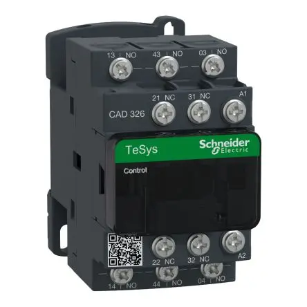Produktfoto 1 von Schneider Electric TeSyS CA Schütz 220V ac-Spule, 3-polig, 690V ac / 10 A 220V ac 3 Schließer/2 Öffner Sicherheit