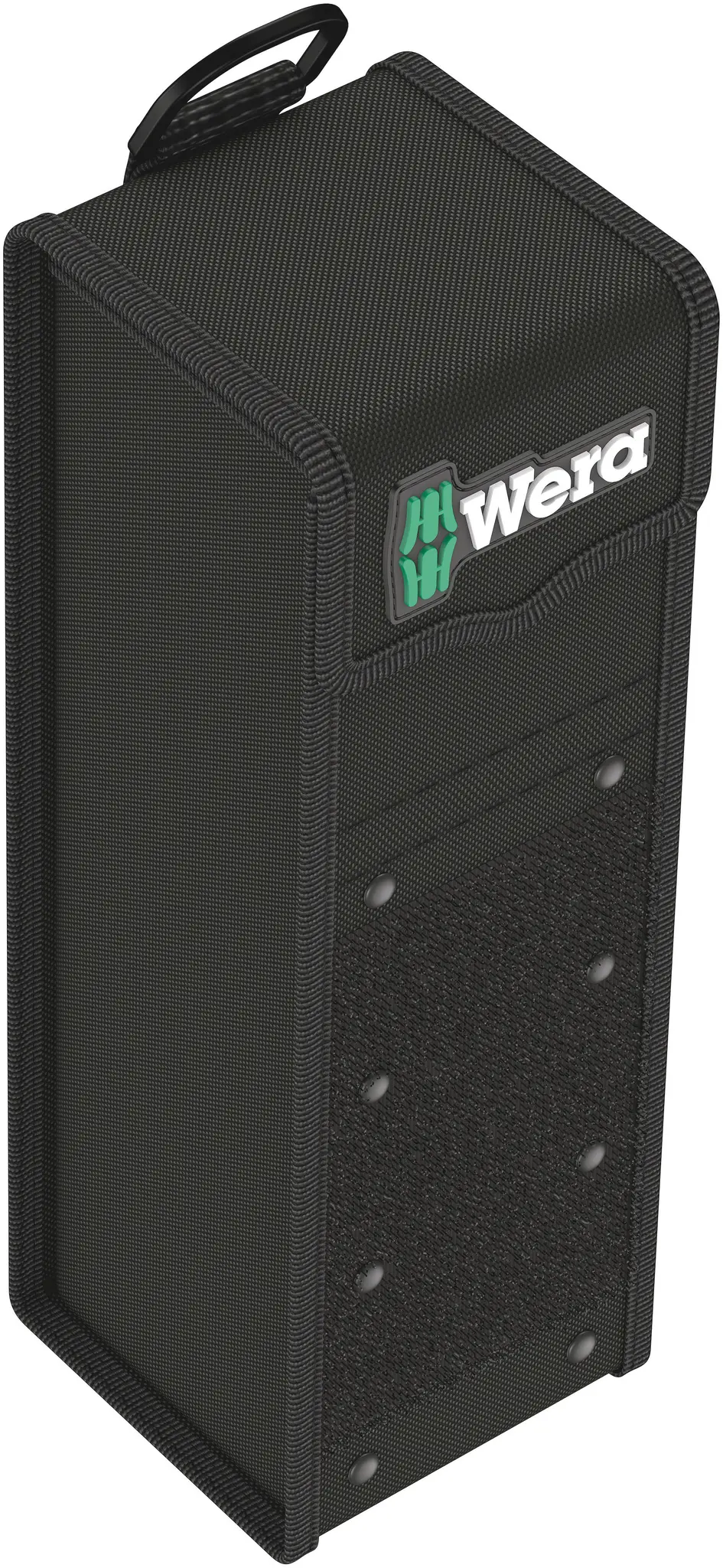 Produktfoto 1 von Wera Kunststoff Werkzeugtasche Schwarz, L. 100 mm B. 100 mm H. 295 mm, 717 g, Haken & Schleife