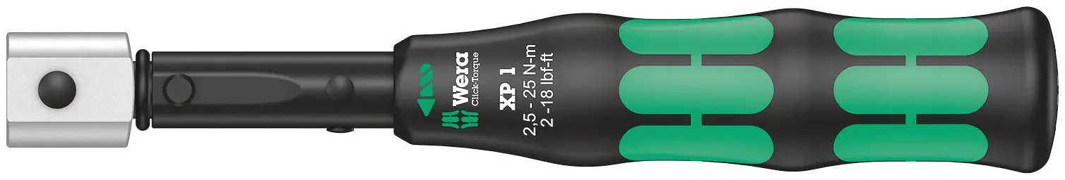 Produktfoto 1 von Wera Click-Torque XP 1 9 x 12 mm Klick-Drehmomentschlüssel Vierkant 2.5 To 25 Nm, Länge 217 mm, ±2 %
