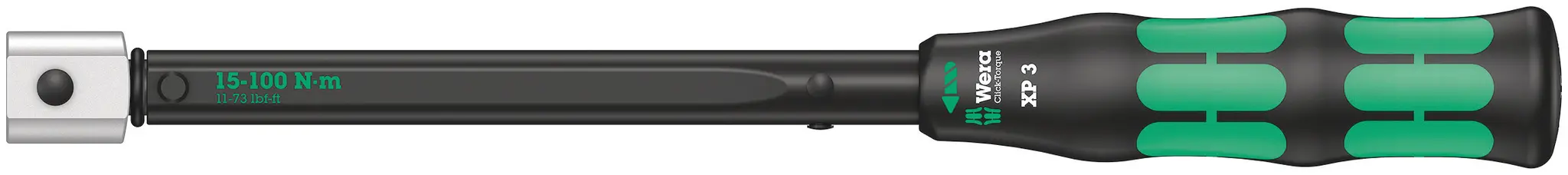 Produktfoto 1 von Wera Click-Torque XP 3 9 x 12 mm Klick-Drehmomentschlüssel Vierkant 15 To 100 Nm, Länge 332 mm, ±2 %