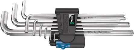 Produktfoto 1 von Wera Sechskantschlüsselsatz 9 L Metrisch Extra Lang 1.5-10 mm