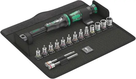 Produktfoto 1 von Wera Bicycle Set Torque 1 1/4 in Klick-Drehmomentschlüssel-Set Sechskant 2.5 To 25 Nm, Länge 335mm, ±4 %