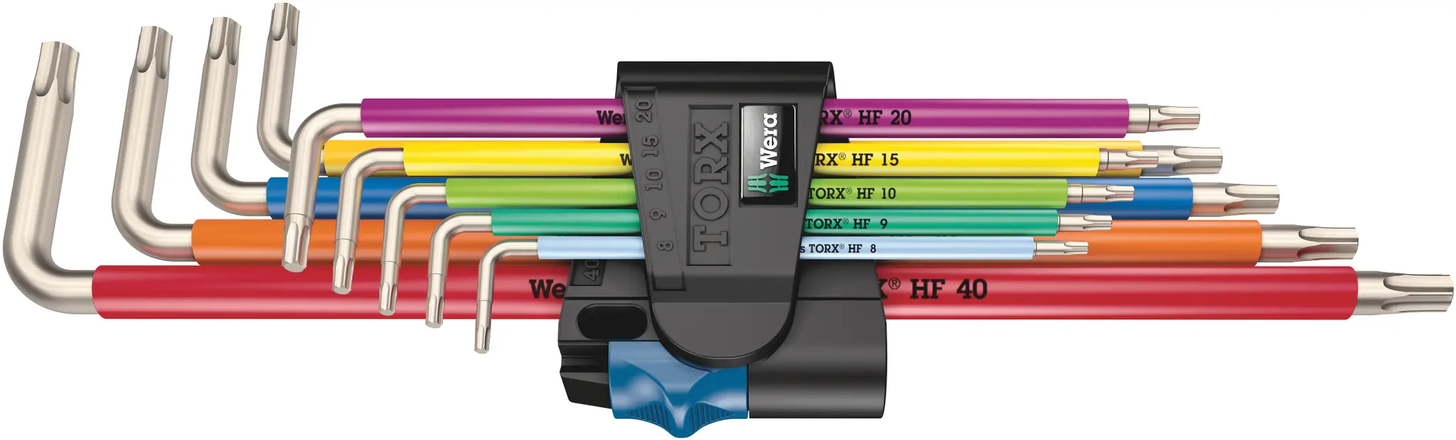 Wera TORX®-Schlüsselsatz L Lang Edelstahl 9, TX 8, TX 9, TX 10, TX 15, TX 20, TX 25, TX 27, TX 30, TX 40