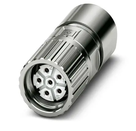 Produktfoto 1 von Phoenix Contact M23 PRO 2 mm M23 Rundsteckverbinder Buchse 6-polig Buchse 30A Kabel IP66, IP68, IP69K