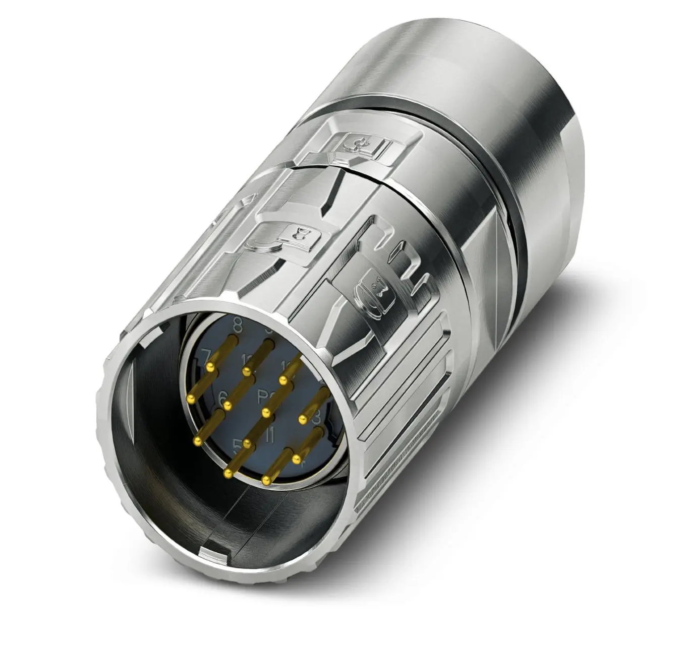 Produktfoto 1 von Phoenix Contact M23 PRO 27 mm M23 Rundsteckverbinder Stecker 12-polig Stecker 8A Kabel IP66, IP68