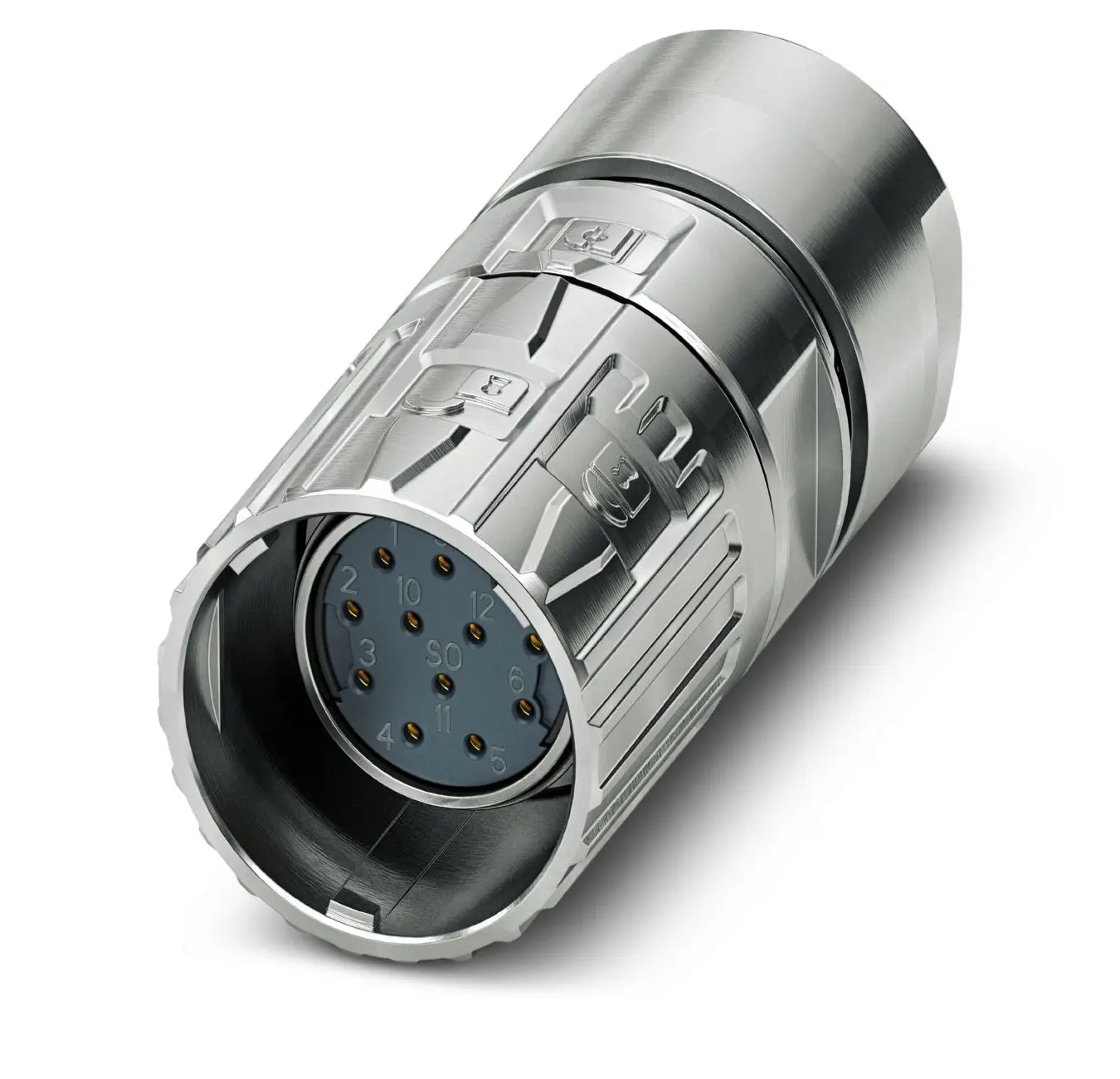 Produktfoto 1 von Phoenix Contact M23 PRO 27 mm M23 Rundsteckverbinder Buchse 8-polig Buchse Kabel IP66, IP68
