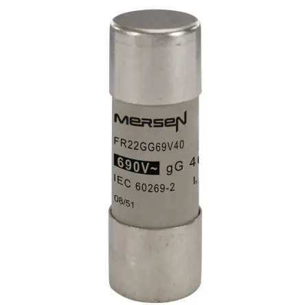 Produktfoto 1 von Mersen Ferrule fuse-links Patronensicherung gG / 40A 22 x 58 mm 690V ac Keramik gG