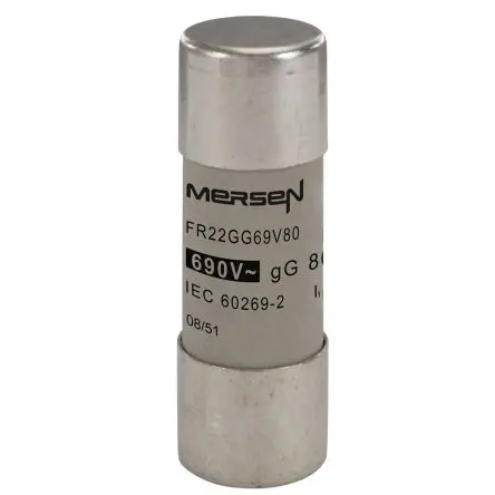 Produktfoto 1 von Mersen Ferrule fuse-links Patronensicherung gG / 80A 22 x 58 mm 690V ac Keramik gG
