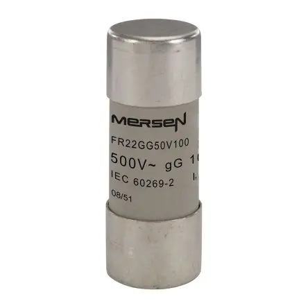 Produktfoto 1 von Mersen Ferrule fuse-links Patronensicherung gG / 100A 22 x 58 mm 500V ac Keramik gG