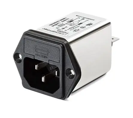 Schaffner 1A IEC/EN 60939 IEC Filterung Stecker 5 x 20 mm Sicherung, 250V ac, Frontplattenmontage Faston
