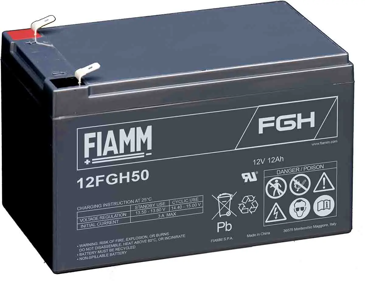 Produktfoto 1 von Fiamm Abgedichteter Bleiakku, 12V / 12Ah, 151 x 98 x 100mm