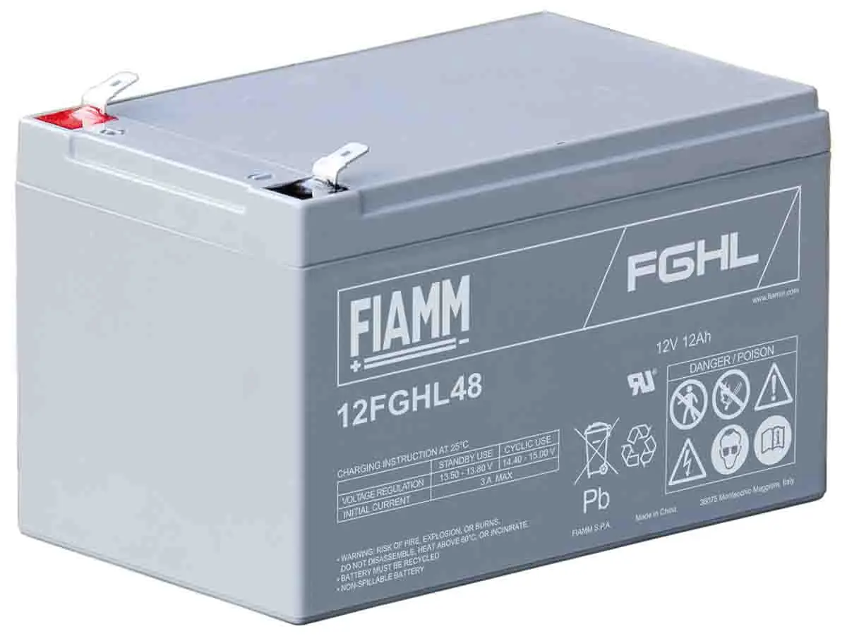 Fiamm Abgedichteter Bleiakku, 12V / 12Ah, 151 x 98 x 100mm