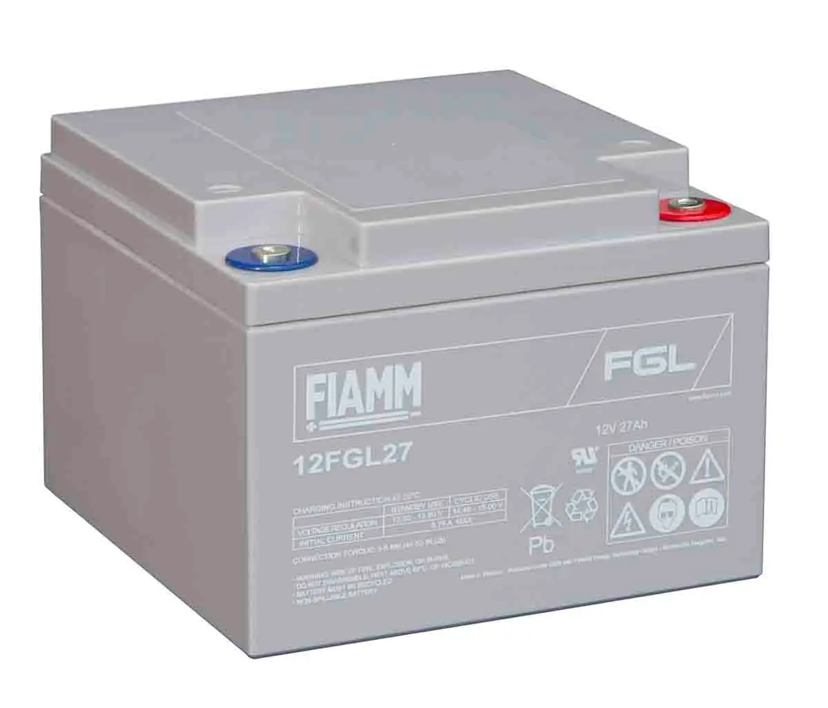Fiamm Abgedichteter Bleiakku, 12V / 27Ah, 166 x 175 x 125mm
