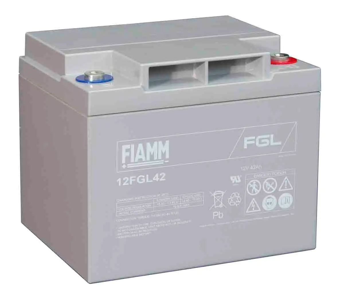 Produktfoto 1 von Fiamm Abgedichteter Bleiakku, 12V / 42Ah, 198 x 165 x 170mm