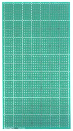 Produktfoto 1 von Sunhayato Lochrasterplatine 1, Raster 2.54 mm, PCB-Bohrung 1 mm Punktmuster 0.4 mm 190 mm Glasfaserverstärktes