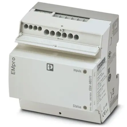 Produktfoto 1 von Phoenix Contact EMpro Energiemessgerät LCD 80 mm x 90 mm Digital / 3-phasig 5 Ausg. 1 Eing.