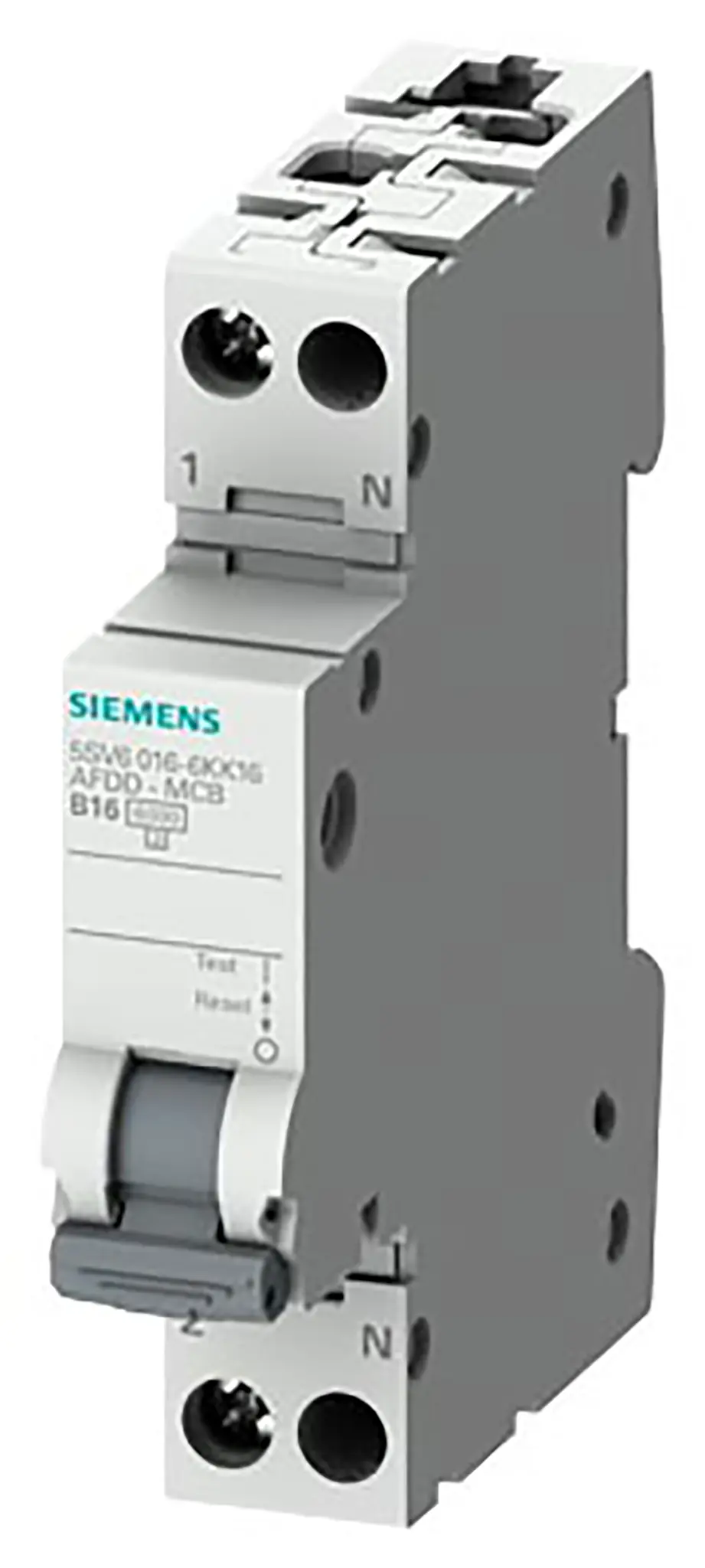 Produktfoto 1 von Siemens 5SV6016 Brandschutzschalter Typ B, Pol 2-polig 10 A 230 V ac, Abschaltvermögen 6 kA SENTRON
