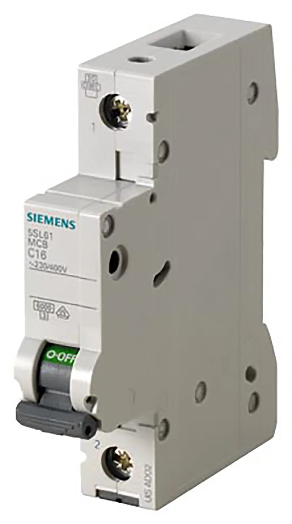 Produktfoto 1 von Siemens SENTRON Miniaturüberlastschalter Typ B, Pol 1-polig 10 A 400 V ac, Abschaltvermögen 6 kA SENTRON 72 V dc
