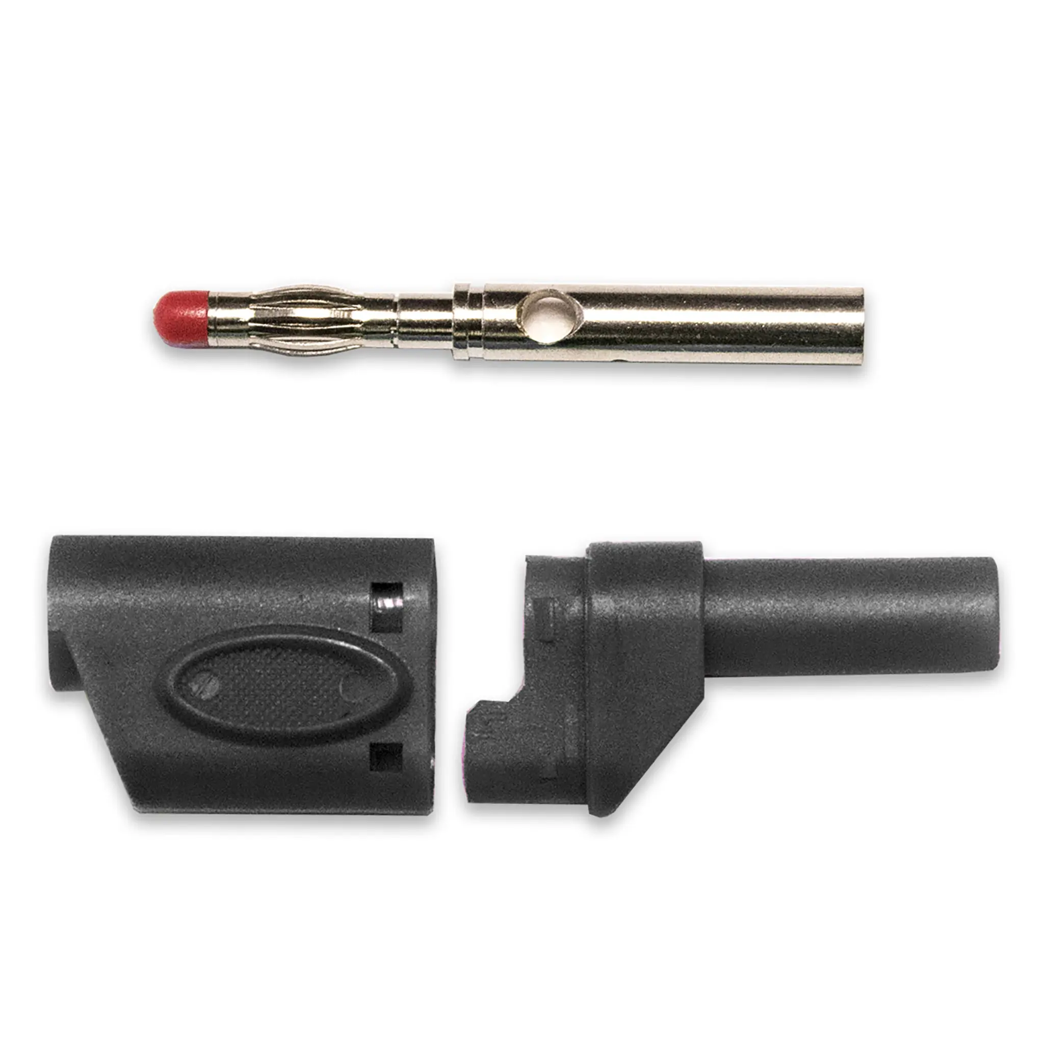 Produktfoto 1 von Mueller Electric 4 mm Stecker Schwarz Bananenstecker, 60 V Lot