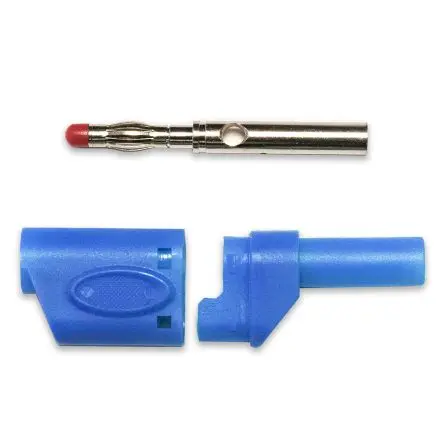 Produktfoto 1 von Mueller Electric 4 mm Stecker Blau Bananenstecker, 600V 20A Lot
