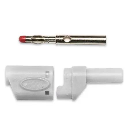 Produktfoto 1 von Mueller Electric 4 mm Stecker Weiß Bananenstecker, 60V 20A Lot