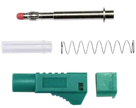 Produktfoto 1 von Mueller Electric 4 mm Stecker Grün Bananenstecker, 1000V 20A Lot