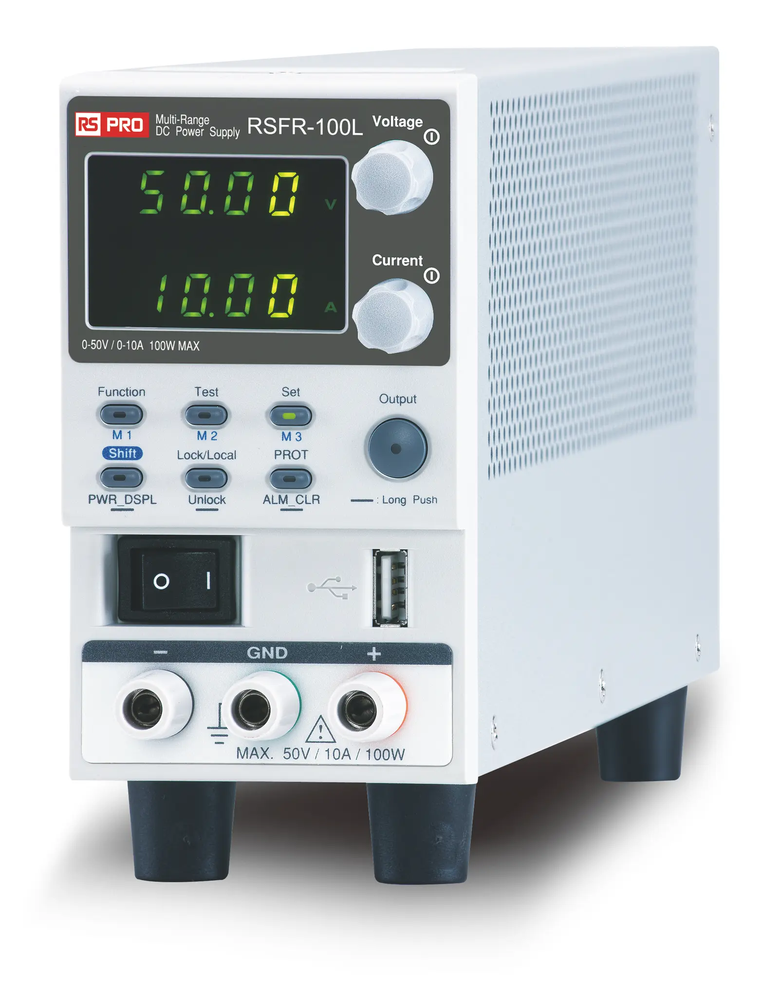 Produktfoto 1 von RS PRO Digital Labornetzgerät 100W, 0 → 50V / 10A
