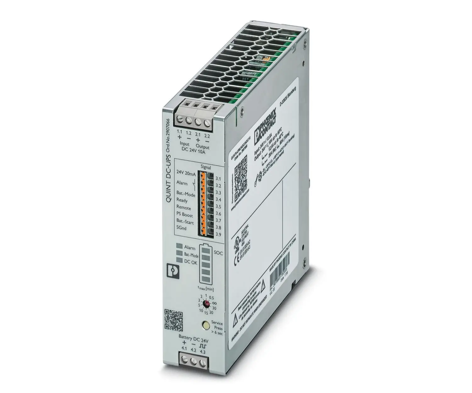 Produktfoto 1 von Phoenix Contact QUINT4 -Kanal DIN-Schienen USV Stromversorgung 480W, 18 → 32V dc / 16.2A, EtherNet/IP