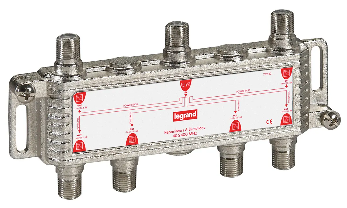 Produktfoto 1 von RJ45 Legrand VGA-Splitter RJ45 7-Port 6 Videoausgänge