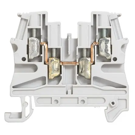 Produktfoto 1 von Legrand Viking DIN-Schienenklemme ohne Sicherung 1 Grau, 4mm², 500V Schraubbefestigung ATEX