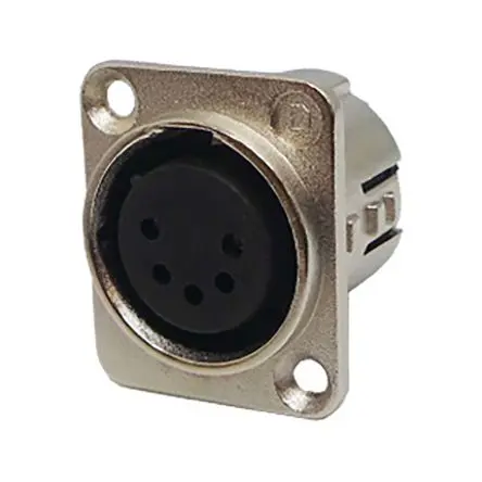 Produktfoto 1 von Deltron Gerade 5-polig Panel Buchse Silber Silber XLR-Steckverbinder, 50V