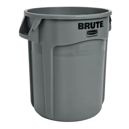 Produktfoto 1 von Rubbermaid Commercial Products BRUTE Polyethylen Mülleimer 75L Grau H. 581 mm B. 492.3mm Schließer (NO) ø 495 mm