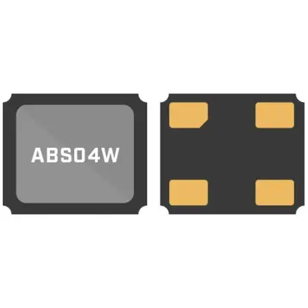 Produktfoto 1 von Abracon 32.76 kHz Quarzmodul, Oberfläche, ±10 ppm, 4 pF, B. 1mm, H. 0.35 mm, L. 1.2 mm, SMD, 4-Pin