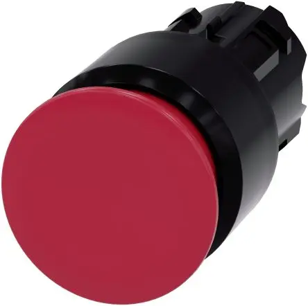 Produktfoto 1 von Siemens SIRIUS ACT Drucktastenkopf Ø 22 mm, Rot Rastend Pilzkopf Pilzkopf Kunststoff, IP66