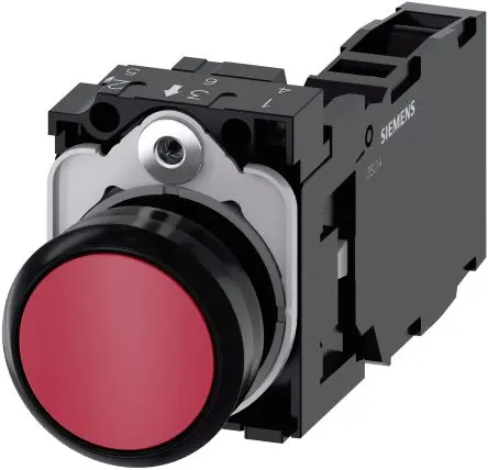 Produktfoto 1 von Siemens SIRIUS ACT 3SU11 Druckschalter Tastend Panel Ø 22 mm, 1-poliger Umschalter / 10A 500 V dc 500 V ac