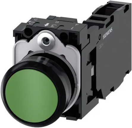 Produktfoto 1 von Siemens SIRIUS ACT 3SU11 Druckschalter Tastend Panel Ø 22 mm, 1-poliger Umschalter / 10A 500 V dc 500 V ac