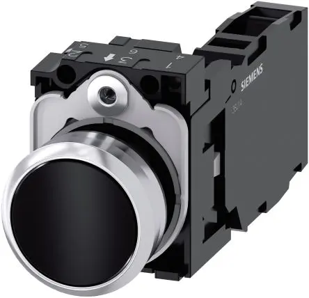 Produktfoto 1 von Siemens SIRIUS ACT 3SU11 Druckschalter Tastend Panel Ø 22 mm, 1-poliger Umschalter / 10A 500 V dc 500 V ac