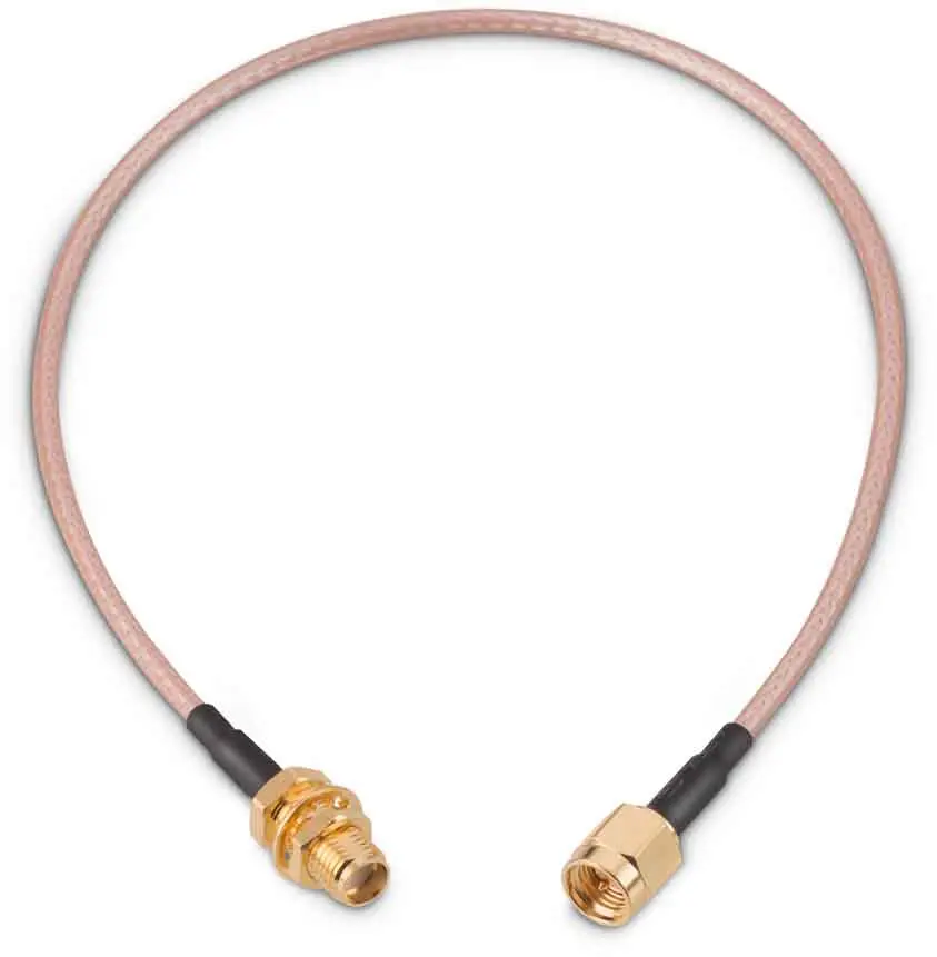 Produktfoto 1 von Wurth Elektronik SMA RG316 Koaxialkabel, Abgeschlossen, 50 Ω, 152.4 mm, Aussen ø 2.49 mm Außen-ø , Weiß
