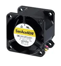 Produktfoto 1 von Sanyo Denki 9WP DC-Axiallüfter, Kugellager, 12 V dc / 720mW, 40 x 40 x 20mm, IP65 rpm, IP68, 11m³/h