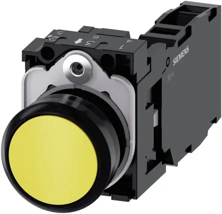 Siemens SIRIUS ACT 3SU11 Druckschalter Tastend Trennplatte Ø 22 mm, 1-poliger Umschalter / 10A 500 V dc 500 V ac