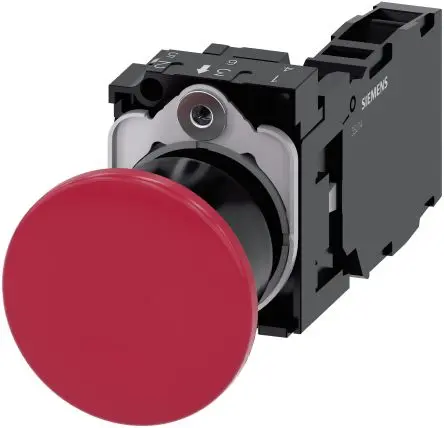 Produktfoto 1 von Siemens SIRIUS ACT 3SU11 Druckschalter Rastend Trennplatte Ø 22 mm, SPST / 10A 500 V dc 500 V ac