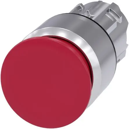 Produktfoto 1 von Siemens SIRIUS ACT Druckschalter Ø 22 mm, Rot Rastend Rund Rund Metall, IP66