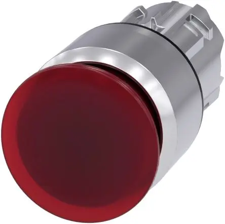 Produktfoto 1 von Siemens SIRIUS ACT Druckschalter Ø 22 mm, Rot Rastend Rund Rund Metall, IP66