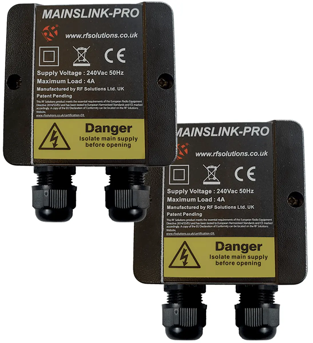 Produktfoto 1 von RF Solutions Fernbedienungssystem 869.5 MHz RF LoRa Spread Spectrum Frequenzsprungverfahren 1 Kanäle 230 V ac