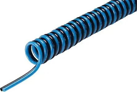 Produktfoto 1 von Festo 1 m PUN Polyurethan Spiralschlauch Schwarz, Blau, Innen-Ø 7 mm 60 °C
