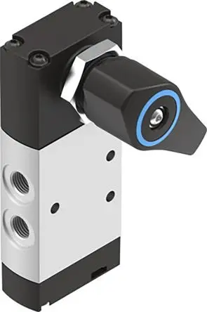 Produktfoto 1 von Festo VHEF Pneumatik-Steuerventil, manuell, 5/2, G1/8, 1/8Zoll, Aluminium-Legierung