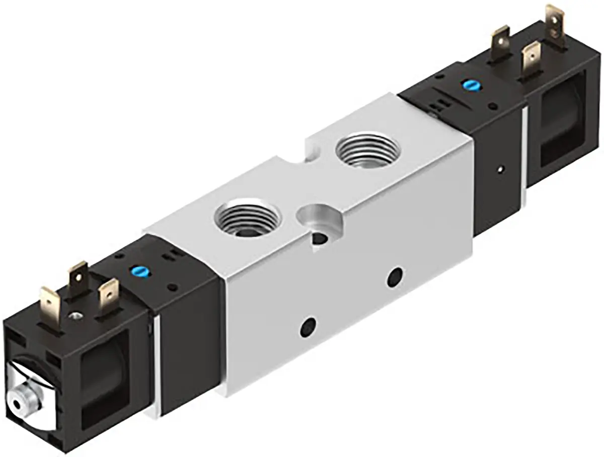 Produktfoto 1 von Festo VUVS 8049882 Pneumatik-Magnetventil 5/2 Inline G3/8, Elektromagnet-betätigt 24V dc